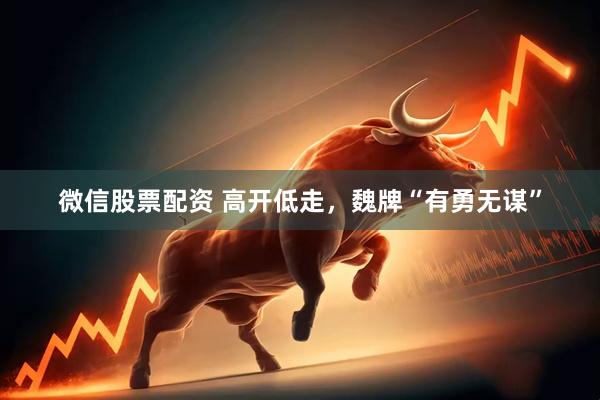 微信股票配资 高开低走，魏牌“有勇无谋”