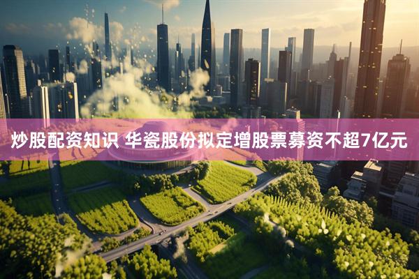 炒股配资知识 华瓷股份拟定增股票募资不超7亿元
